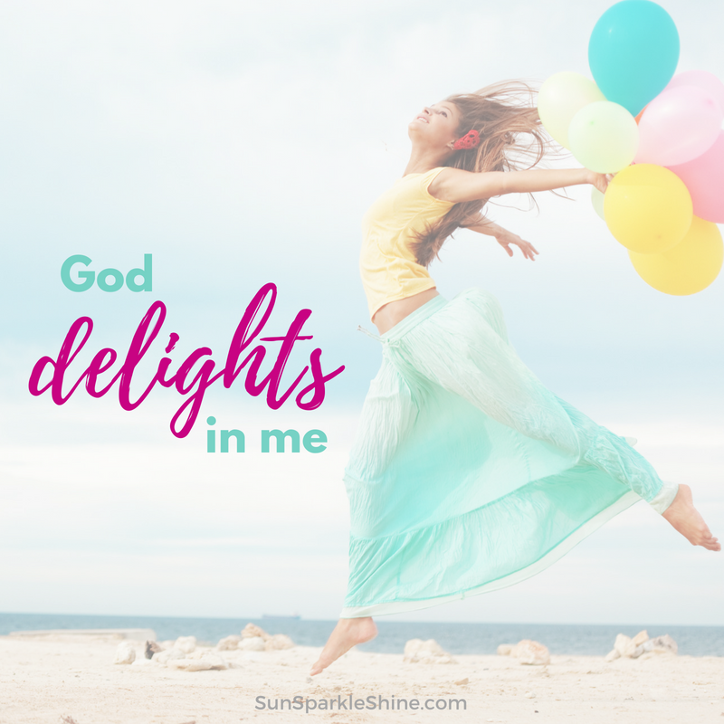 God delights in me and it's amazing what He will use to reassure me of this truth. 