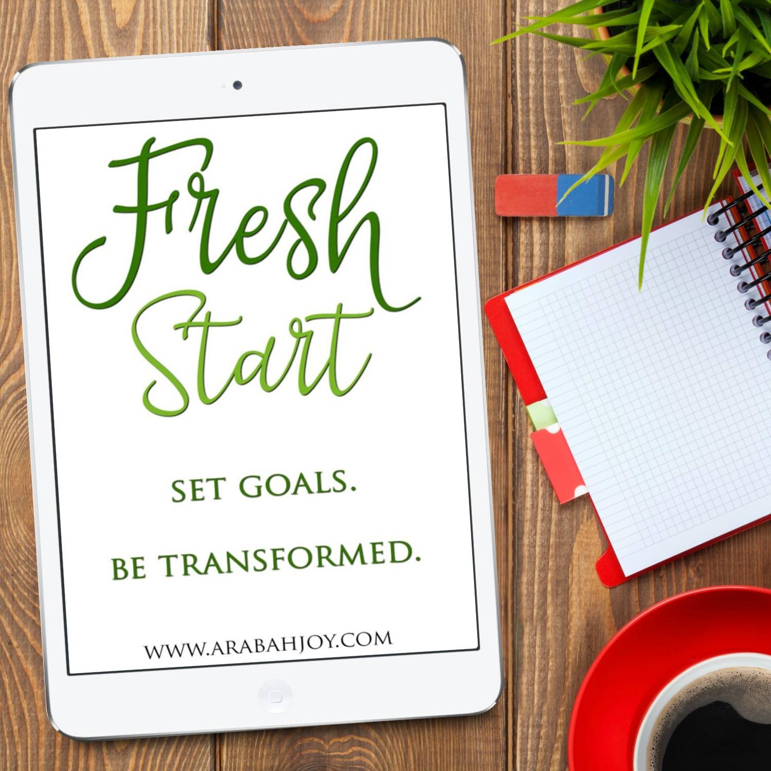 Are you ready for a fresh start? Grace Goals is a new spiritual growth resource where you get a step by step biblical process for setting goals and pursuing godly change.