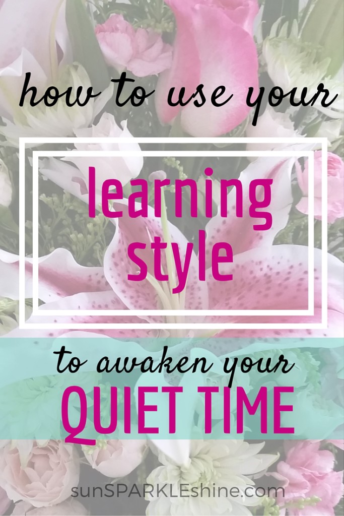 Ever wondered why your quiet time isn't moving you closer to God? Find how your learning style can enhance your time with the Lord using these 7 tips. Includes bible devotionals, bible apps, and scripture resources. 