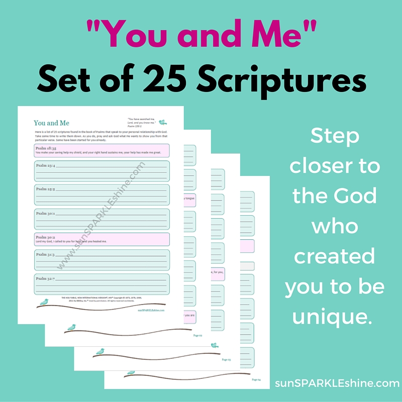 Between society's mixed messages and our personal identity conflicts, women today feel pulled in many directions. These 7 tips help you keep your sparkle! Plus the "You and Me" free scripture download point you to God as your true source for contentment.