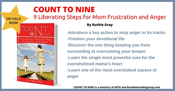 Frustrated and angry with your kids? Learn how to control anger with proven strategies and sound advice from a mom who's been there and lived to write about it. Ruthie Gray, author of Count to Nine provides a fresh, godly perspective and the tools we need to overcome anger God's way. This interview with the author gives a glimpse of the pearls of wisdom Ruthie shares in her new book for moms.