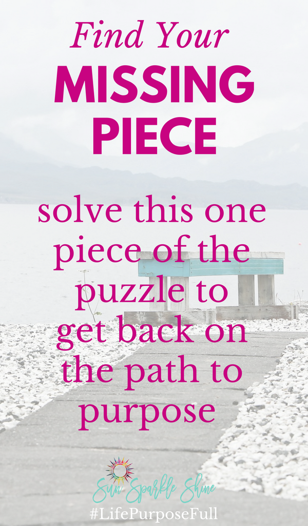 What's your missing piece? You know, that one thing that's holding you back from achieving your purpose. Here's how to find it and move forward confidently with joy. Learn from the successes and failure from the rich young ruler in Mark 10. 