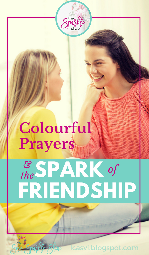 Is there a connection between friendship and prayer? Be amazed by how our colorful prayers can spark some pretty amazing friendships when we need them most. From the Sparkle Circle - a community of women shining for Christ - SunSparkleShine.com