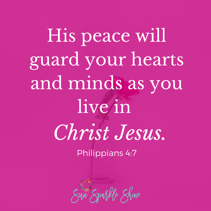 Experience God's peace with these 7 Bible verses from SunSparkleShine.com