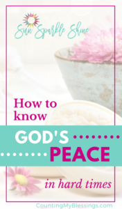 Experience God's peace with these 7 Bible verses from SunSparkleShine.com