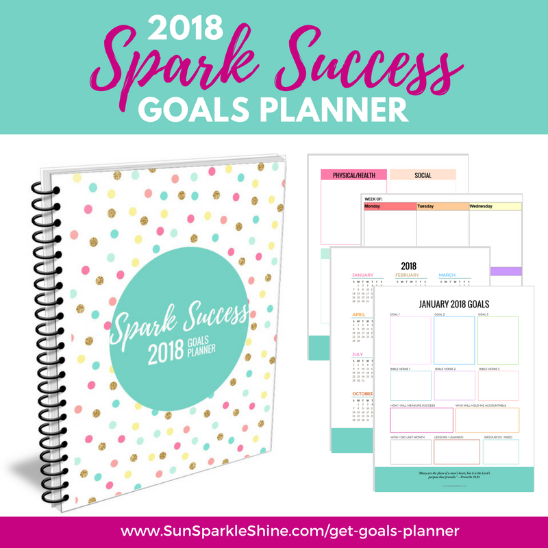 2018 Spark Success Goals Planner - SunSparkleShine