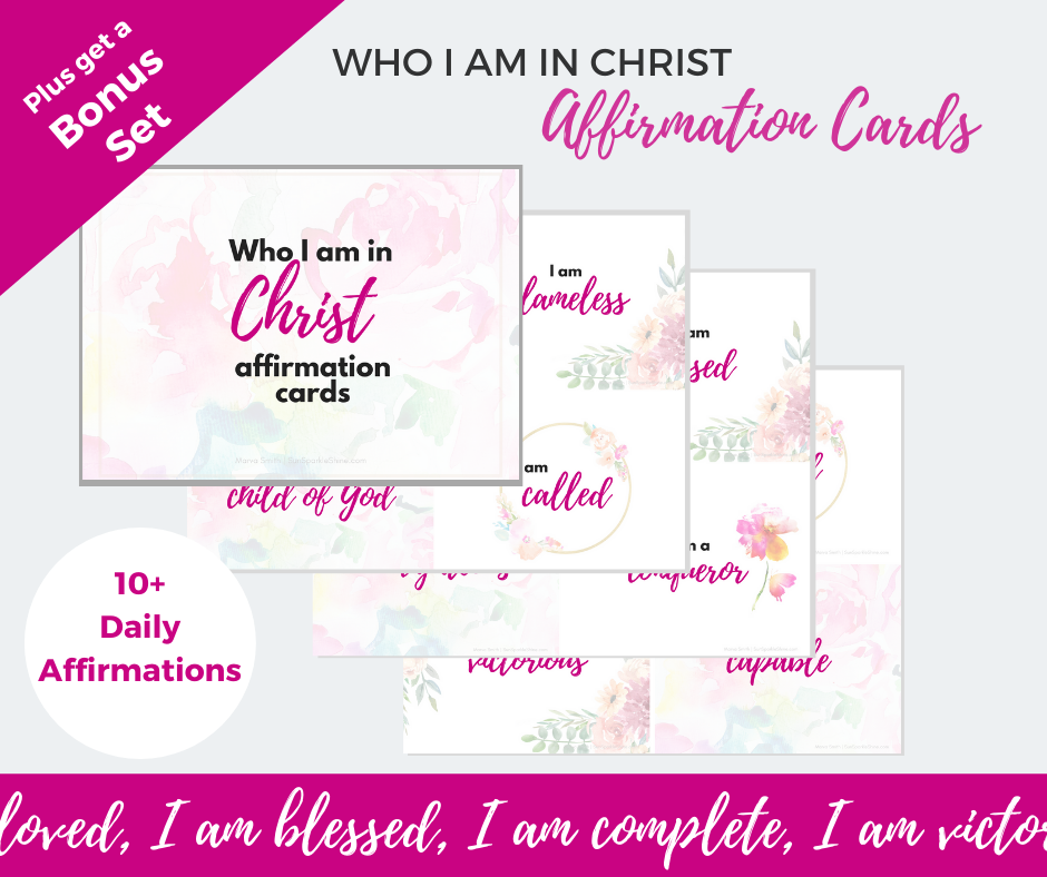 Who I am in Christ affirmations by SunSparkleShine