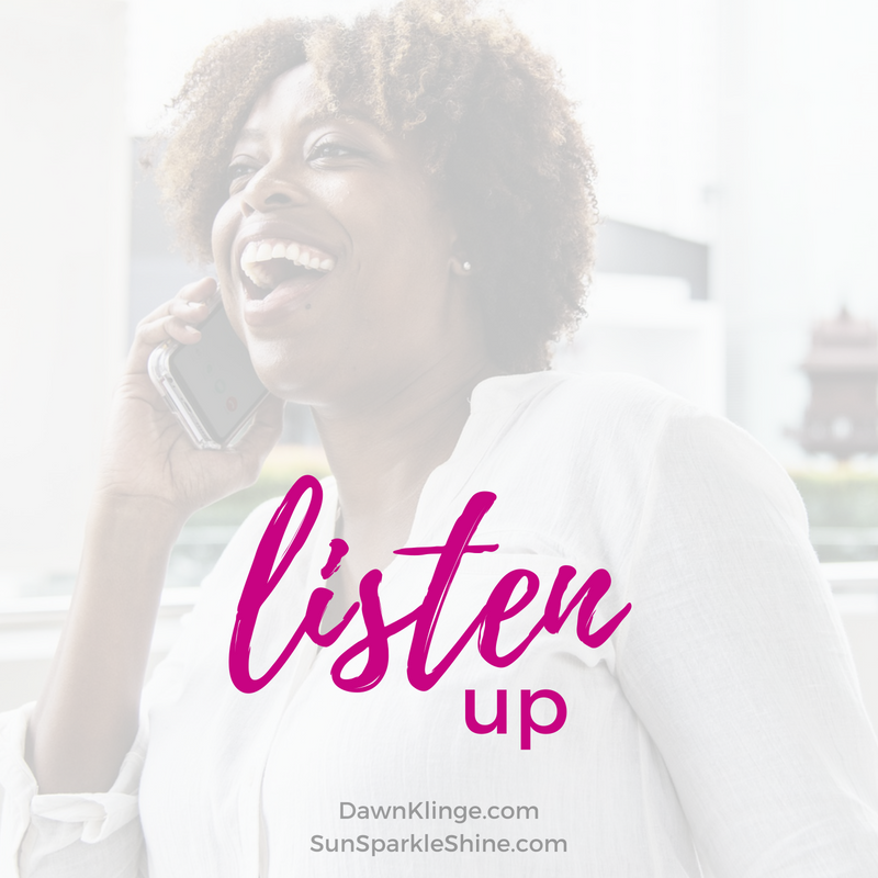 Woman listening on the phone. How to listen well and build relationships.