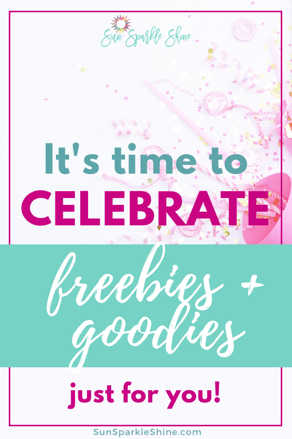 Join my birthday celebration with free resources, deals and goodies for SunSparkleShine readers. 