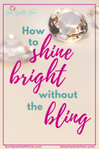 Being a good person brings admiration and honor but are we so focused on the good -- the bling -- that we forget to shine bright for God?